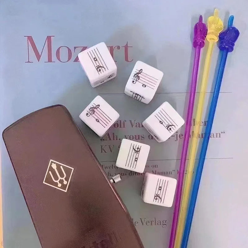 2pcs Music Staff Dice Set