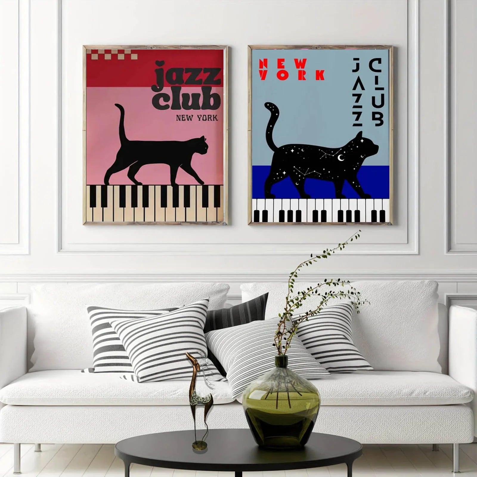 Music Black Cat Canvas Art