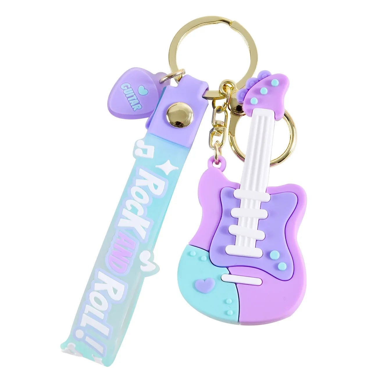 Cute Guitar Shaped Keychain
