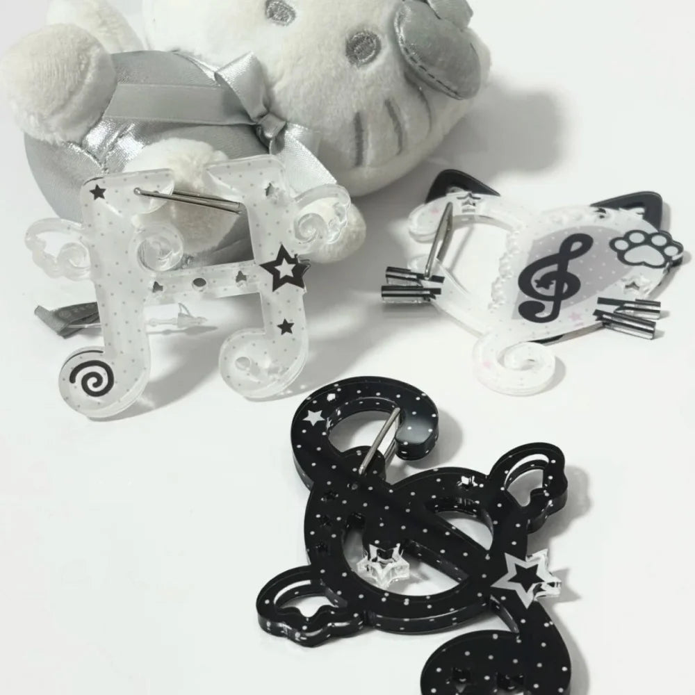 Kawaii Music Cat Carabiner Bag Accessory