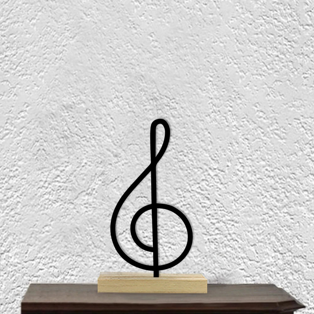 Music Note Treble Clef Metal Ornament