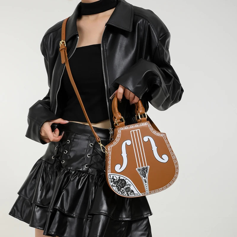 Stylish Violin Crossbody Handbag