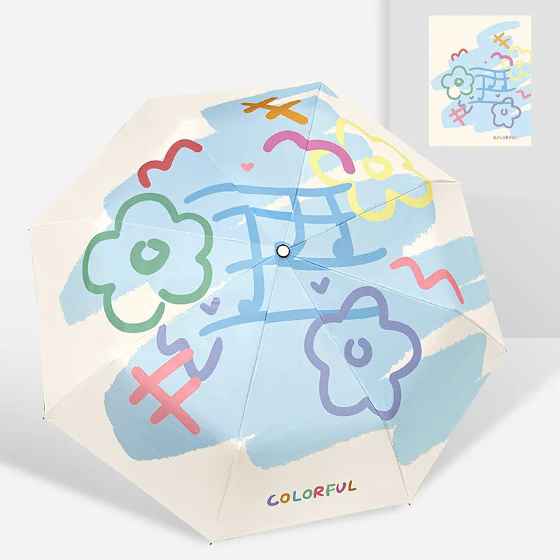 Colorful Music Flowers Umbrella