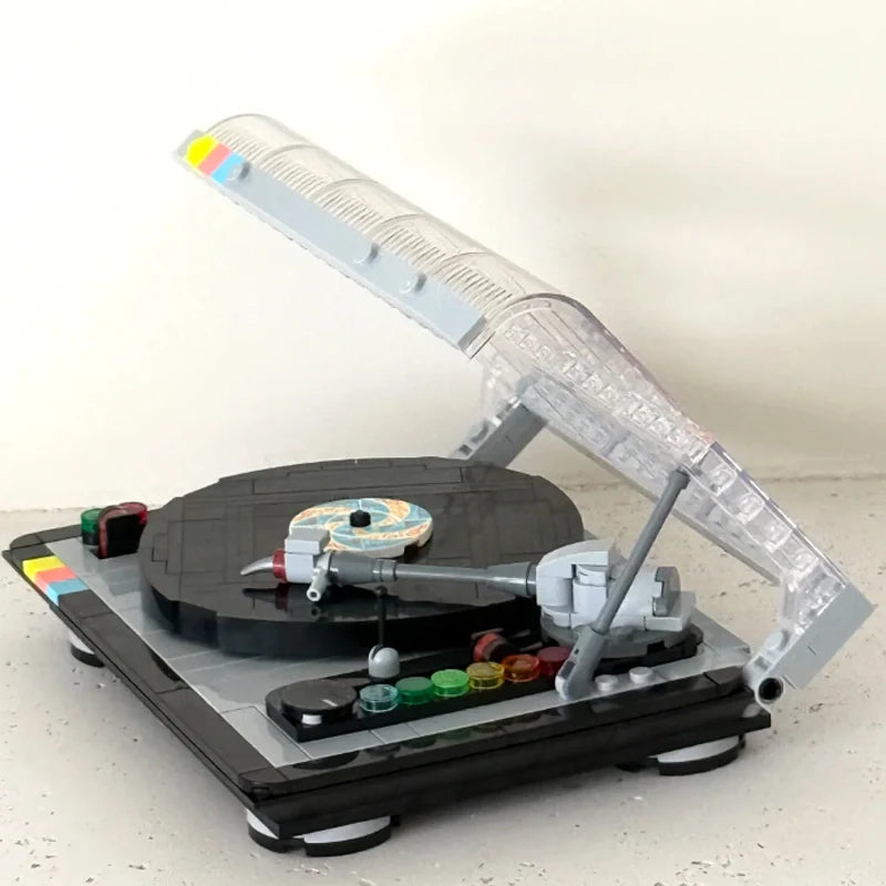 Retro Vinyl Record Player Building Blocks Toy