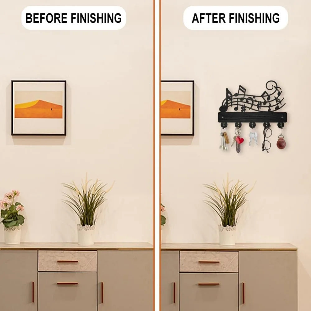 Music Scores Wood Hook Wall Hanger