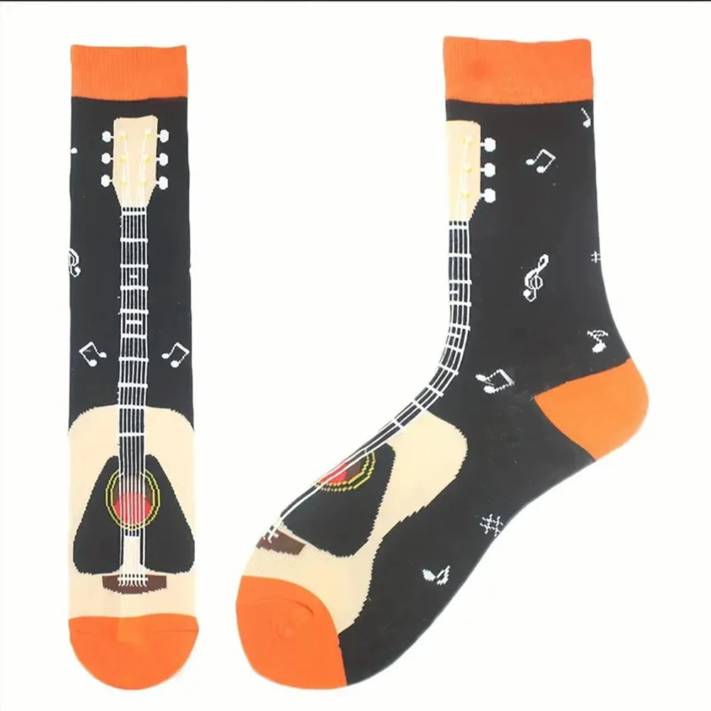 Men's Guitar Pattern Socks