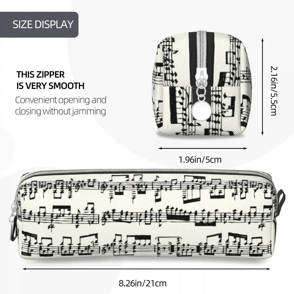 Music Sheet Ivory Pencil Case