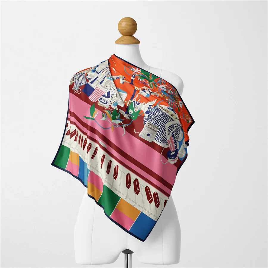 Elegant Music Square Scarf