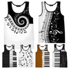 Piano Music 3D Printed Tank Top