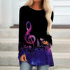 Galaxy Music Print Long Sleeve Shirt