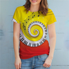 Piano Music Notes 3D T-shirt