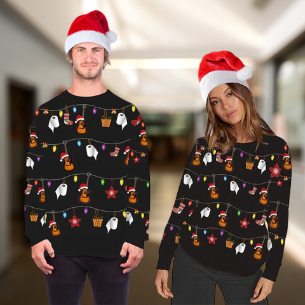 Guitar Printed 3D Sweater