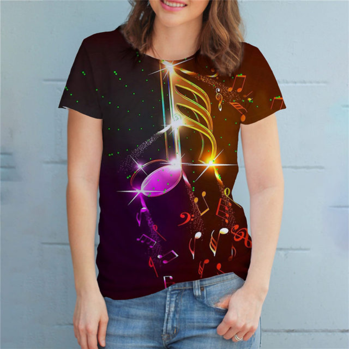 Piano Music Notes 3D T-shirt