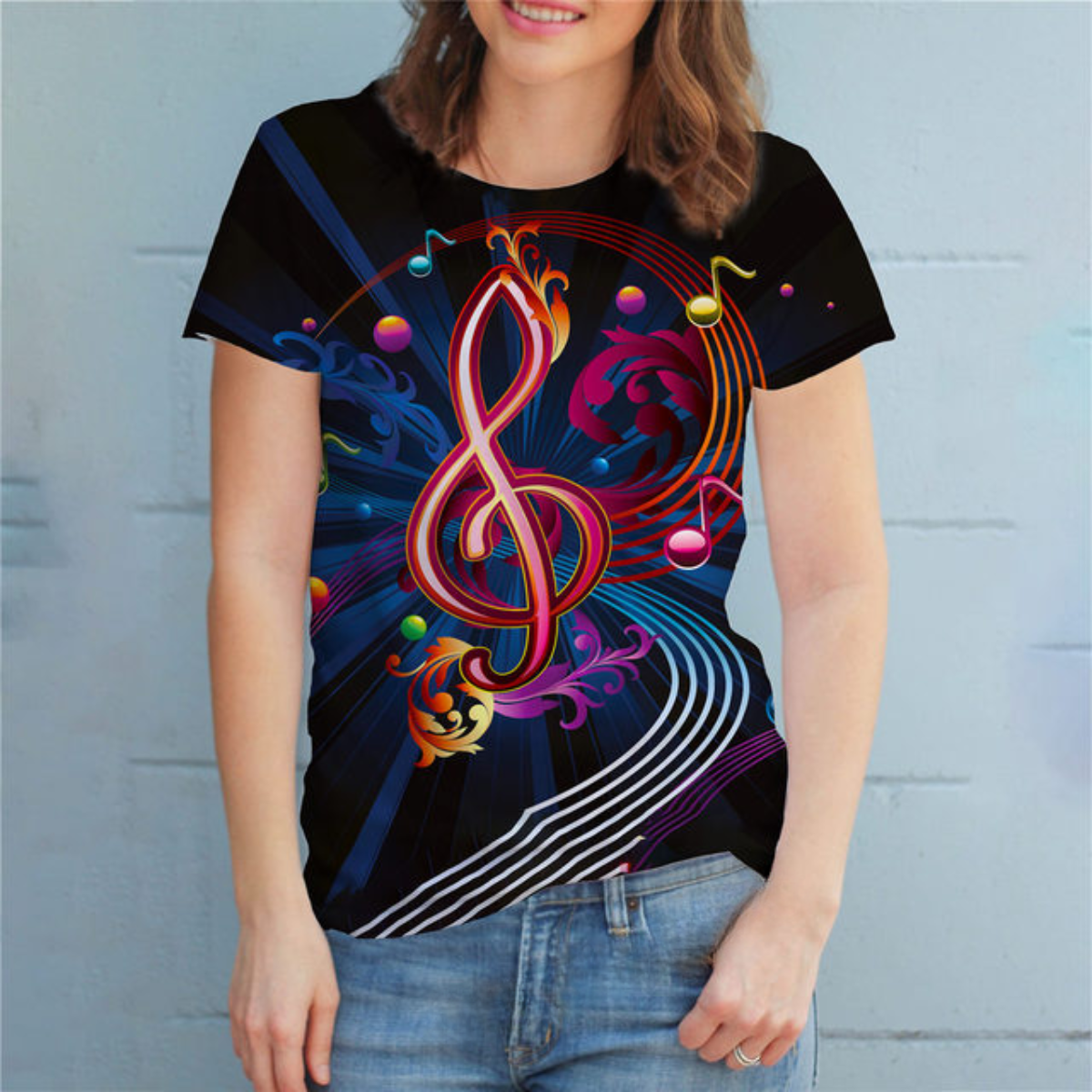 Piano Music Notes 3D T-shirt