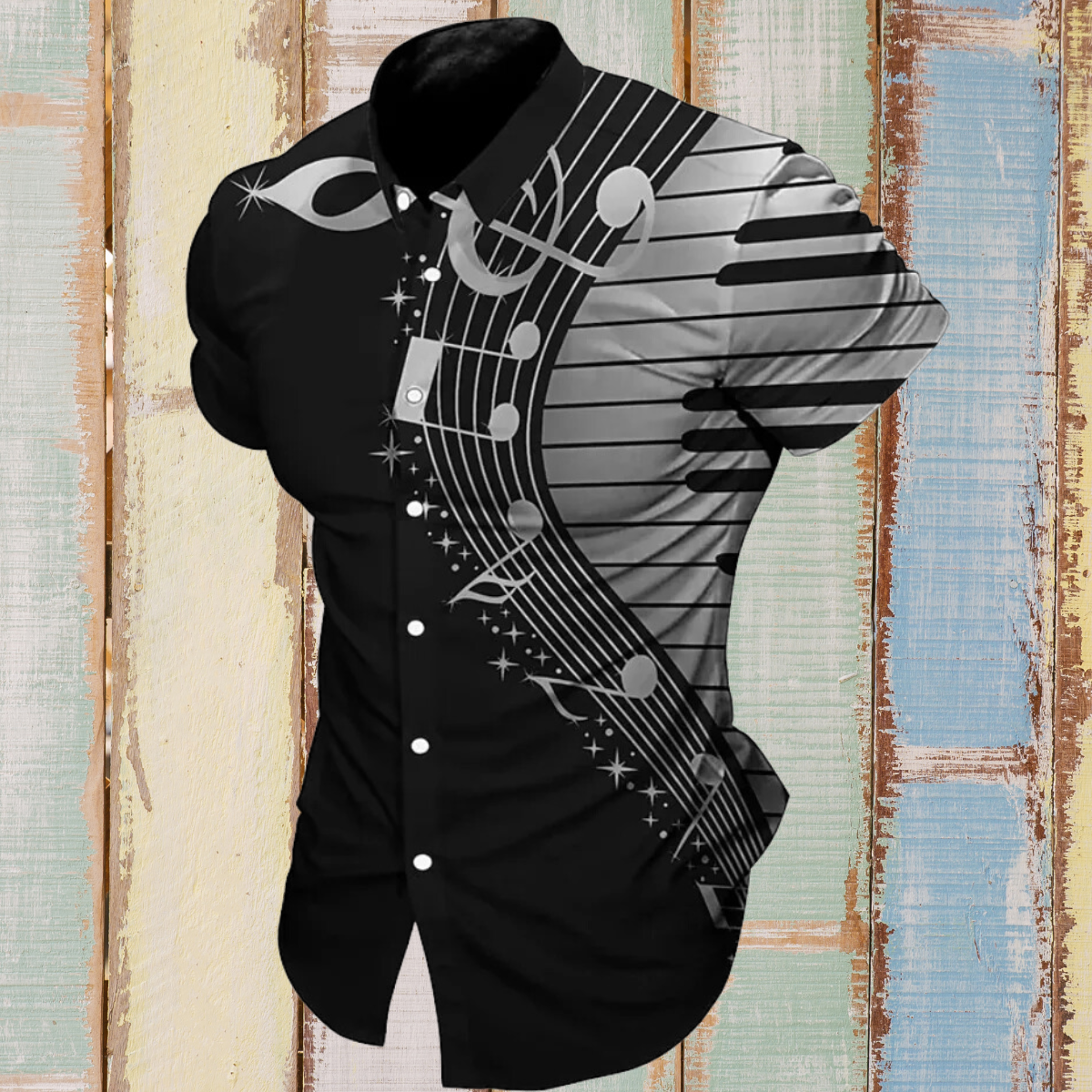 Music Note Short Sleeve Shirt