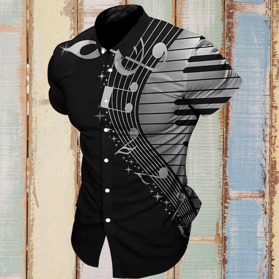 Music Note Short Sleeve Shirt