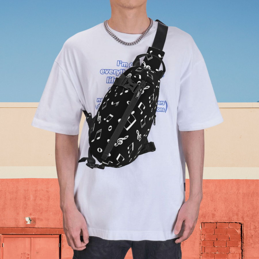 Music Note Chest Bag