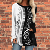 Music Instrument Loose Long T-shirt