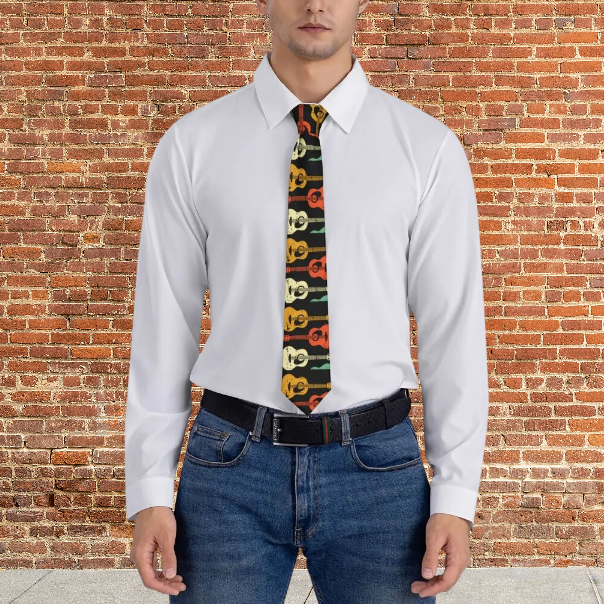 Musical Guitar Theme Neck Tie