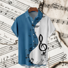 Music Note Button-Up Shirt