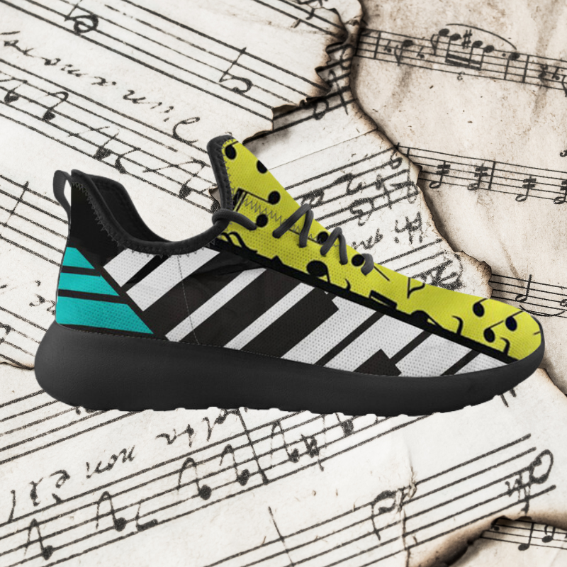 Piano Music Note Mesh Sneakers