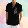 Music Note Standing Collar Shirt