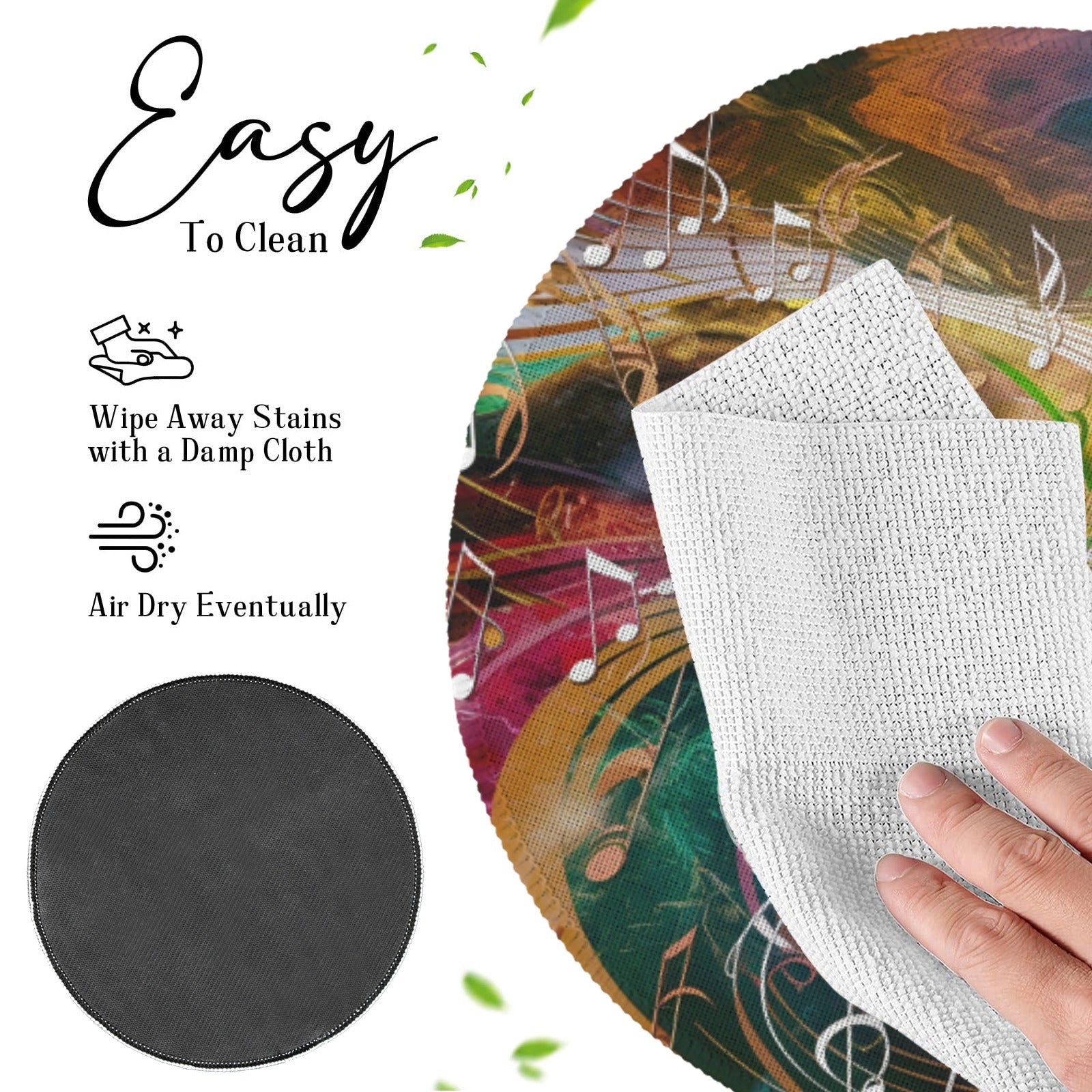 [USA Only] Artistic Music Round Placemat
