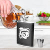 Treble Clef 8oz Black Hip Flask