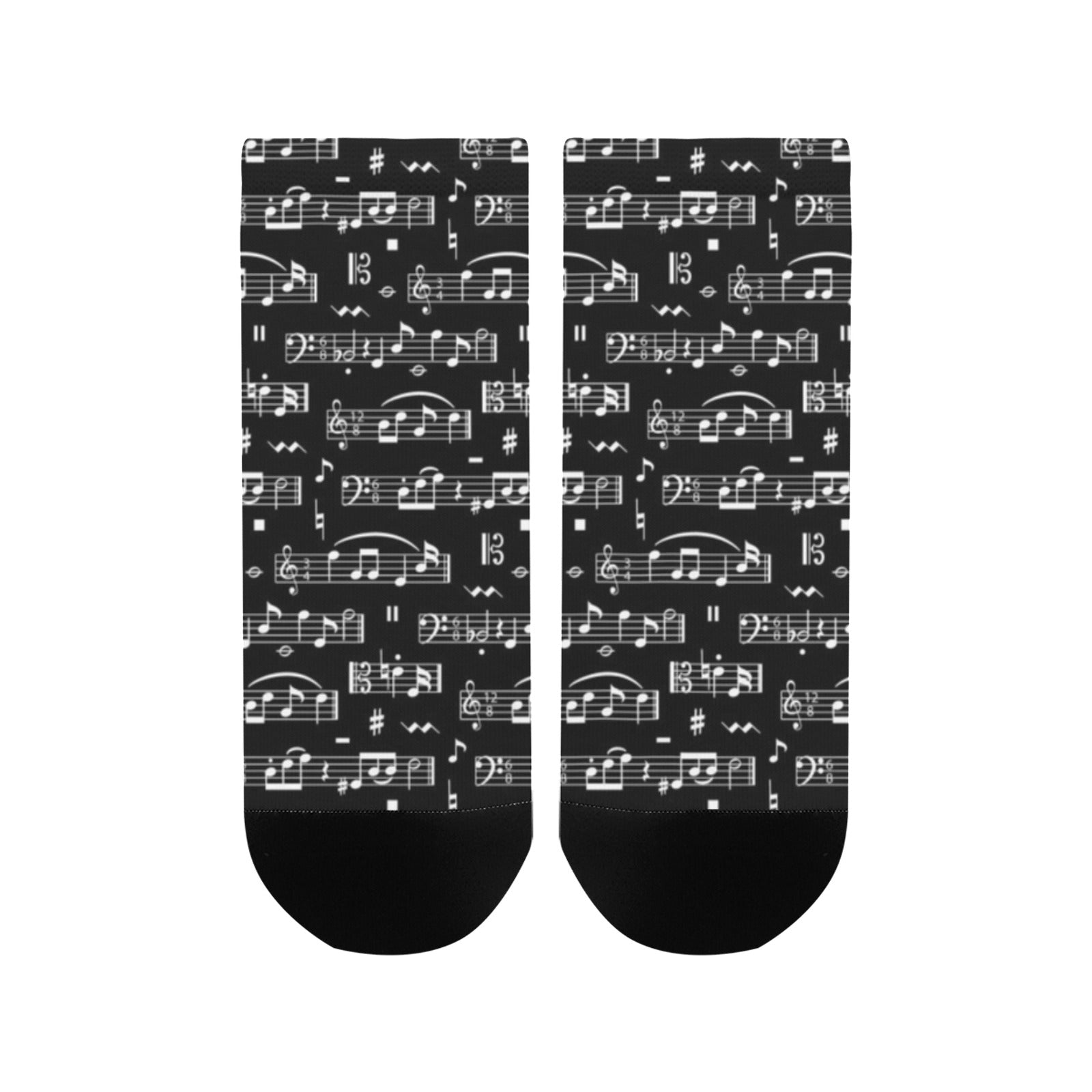 Music Scores Black Women's Ankle Socks