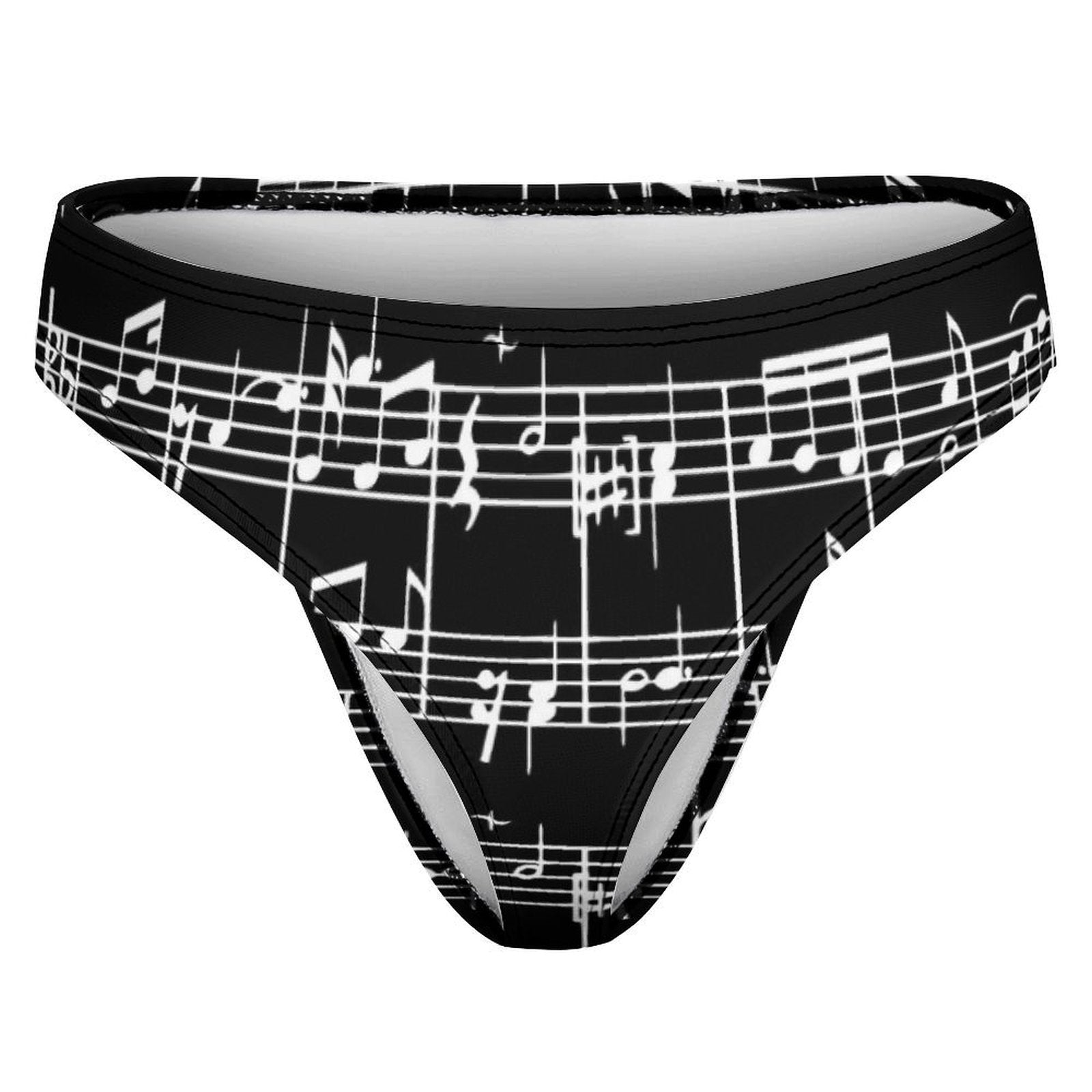 Music Scores Black Women's Cotton Underwear