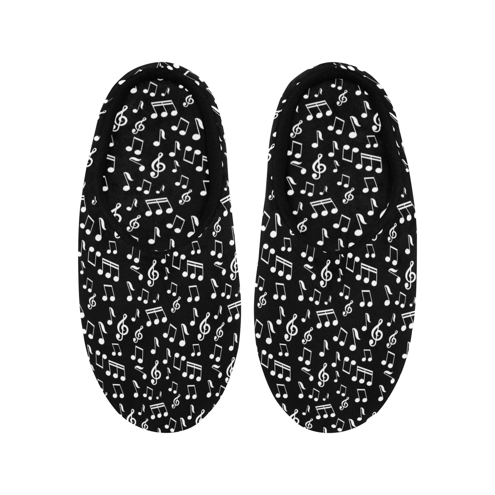 Music Black Women's Cotton Slippers