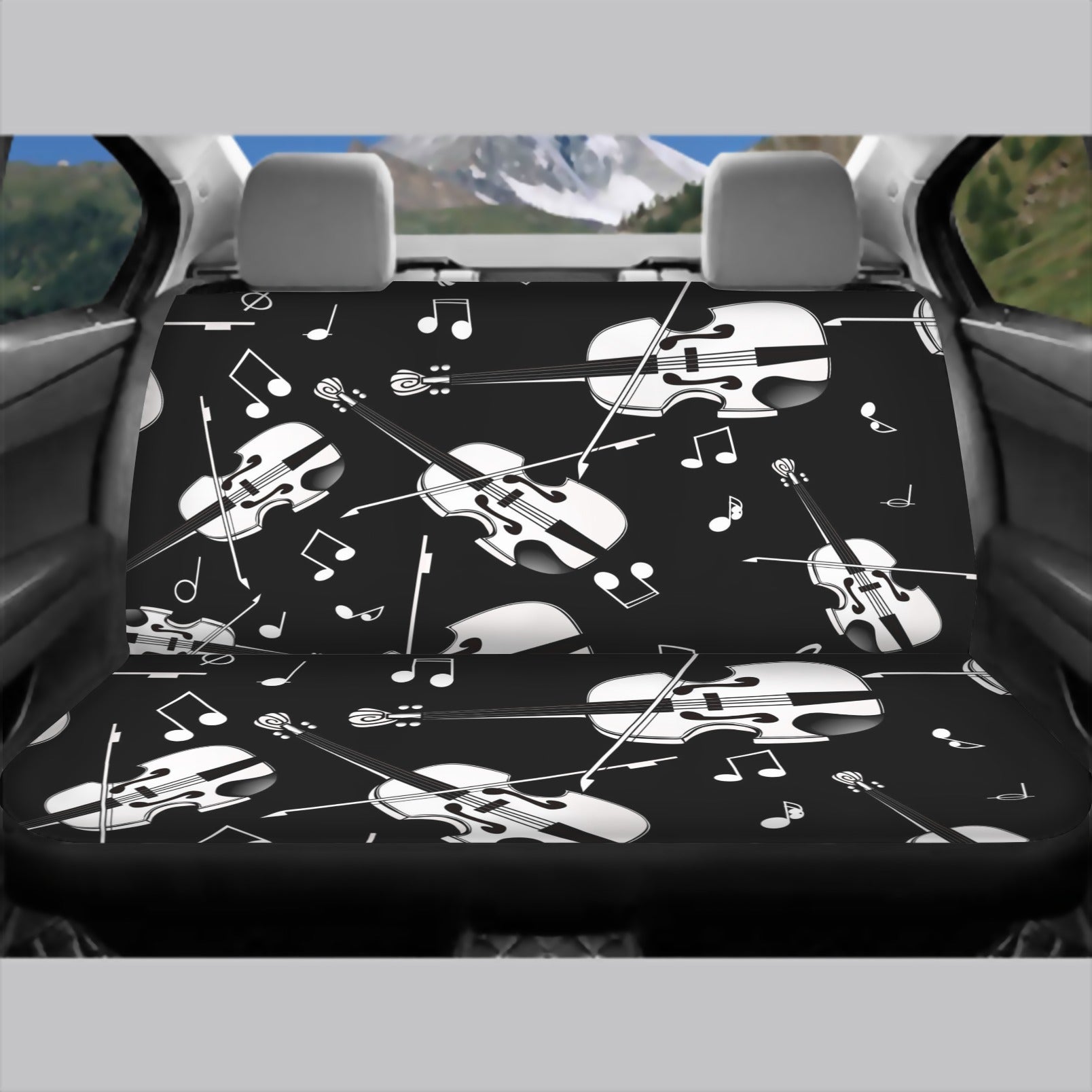 Violin Pattern Car Seat Cover (Full Set)