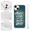 Music is Life Quote Green iPhone Phone Case