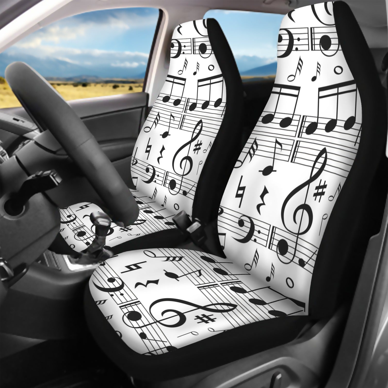 Music Staff Car Seat Cover (Full Set)