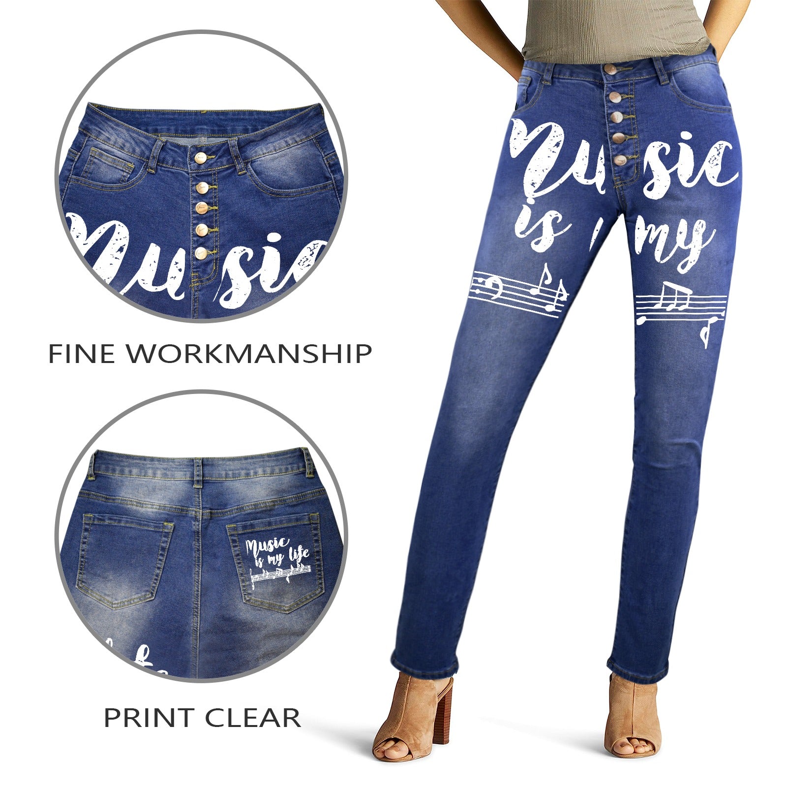 Music Is My Life Women's Jeans