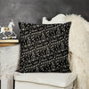 Music Black Linen Pillowcase (Set of 4)