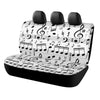 Music Scores White Car Rear Seat Cover
