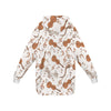 Violin Pattern Women's Blanket Hoodie