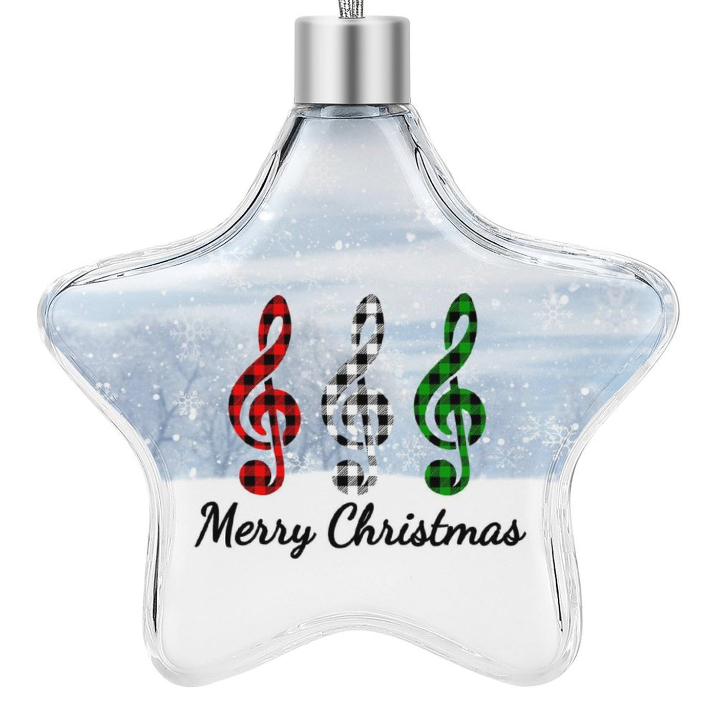 Treble Clef Christmas Hanging Star