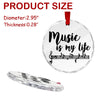"Music Is My Life" Crystal Hanging Ornament
