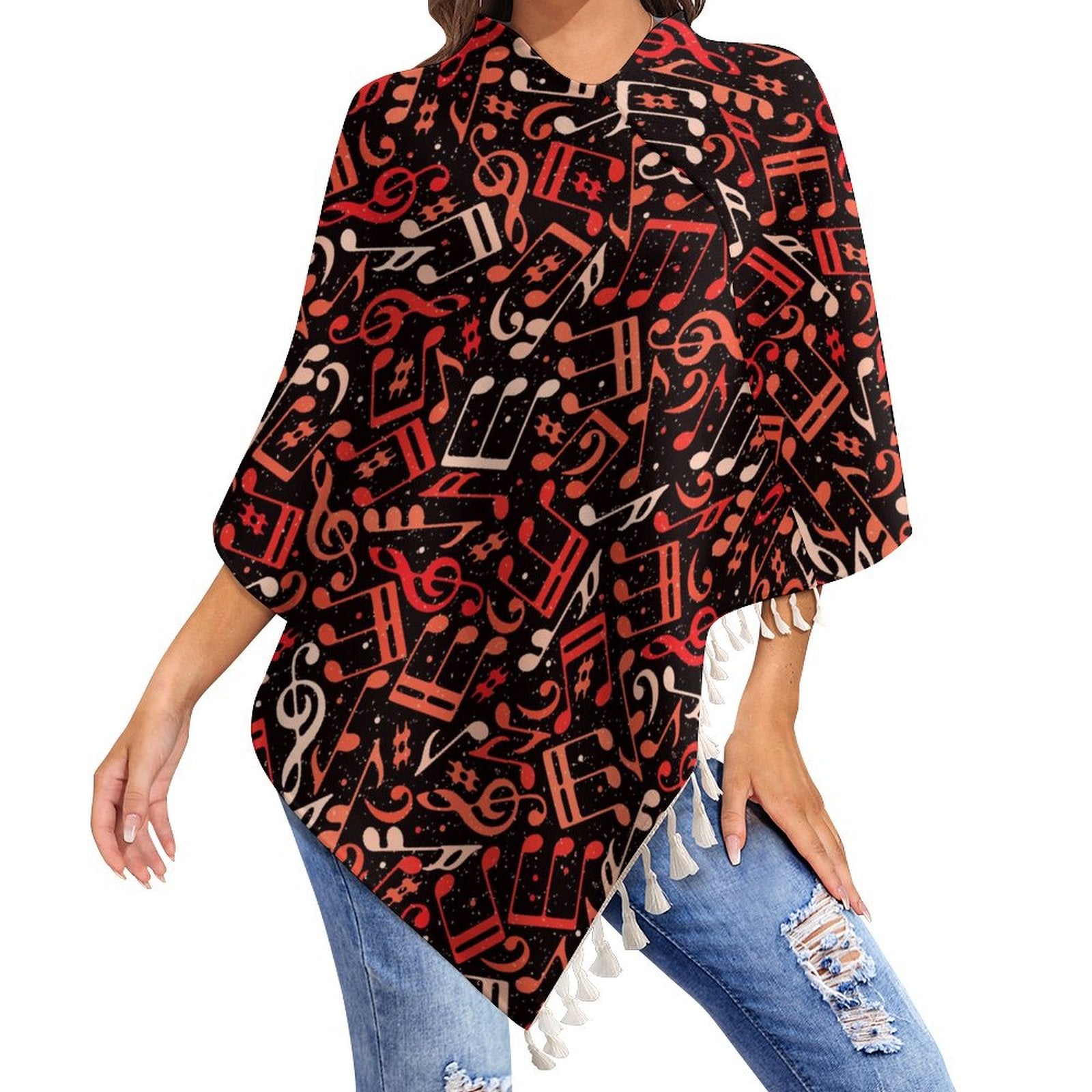 Happy Music Days Fringed Cape