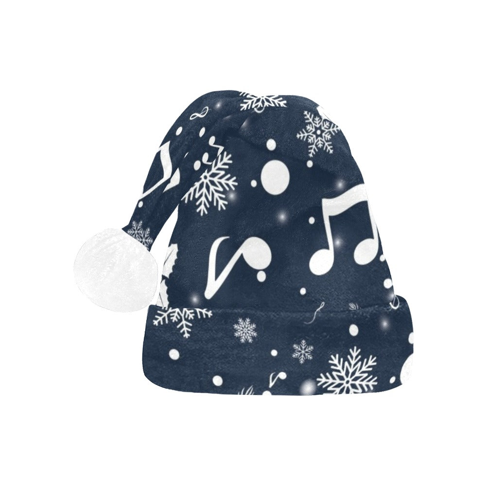 Blue Music Christmas Santa Hat