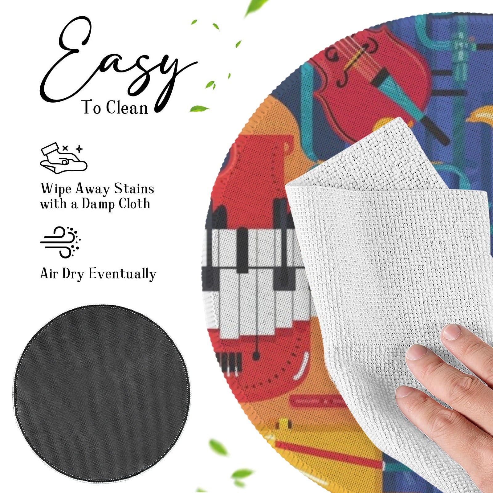 [USA Only] Music Instruments Round Placemat