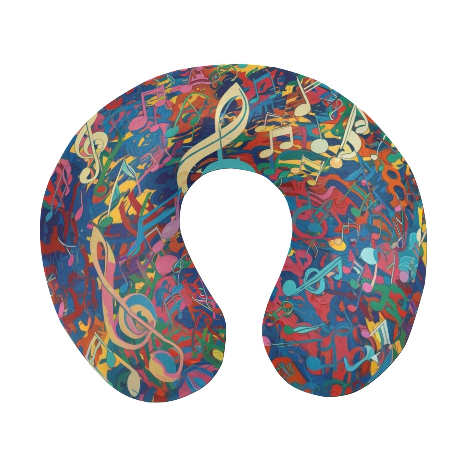 Modern Music Notes U-Shaped Travel Neck Pillow