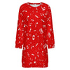 Red & White Music Sweater Dress