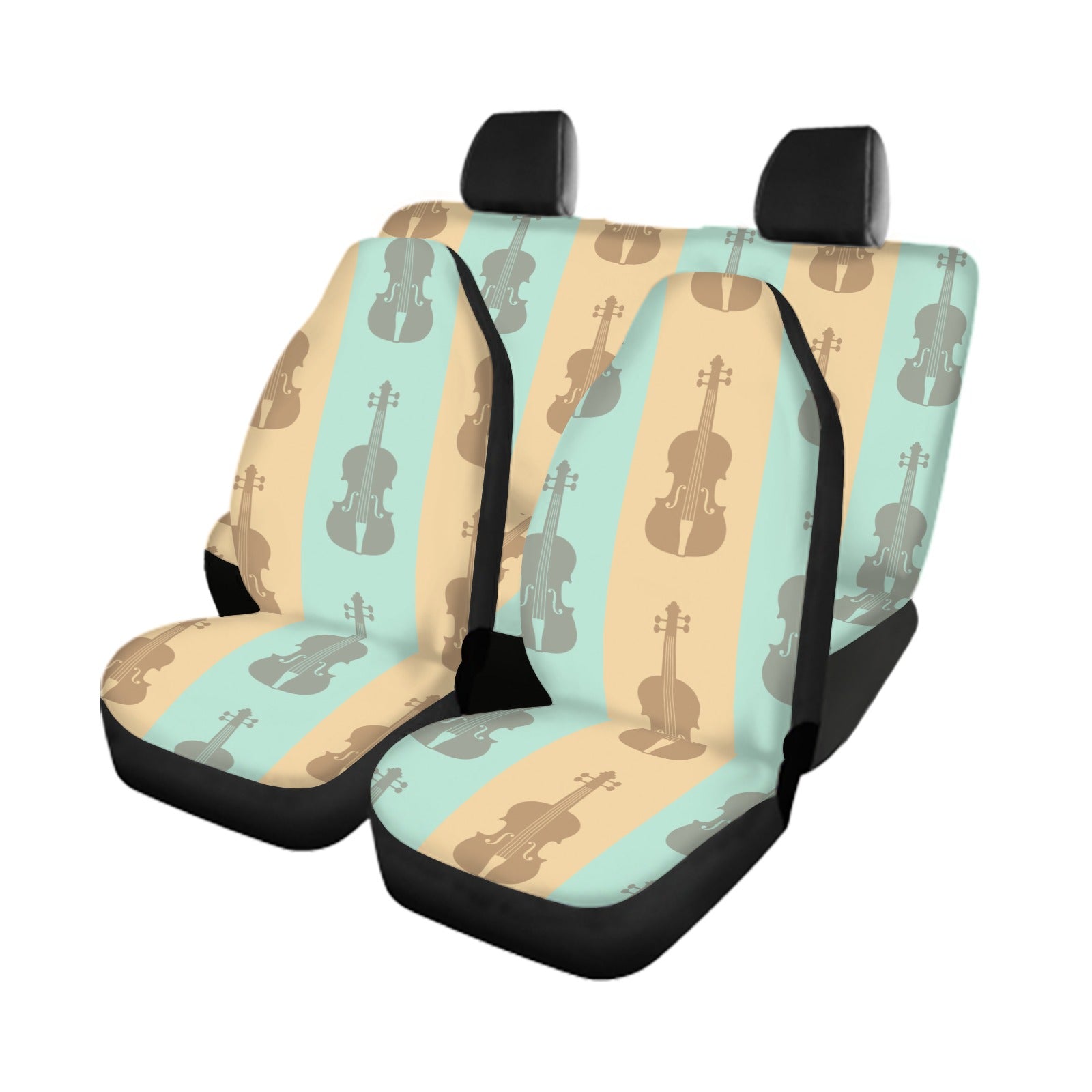 Colorful Violin Car Seat Cover (Full Set)