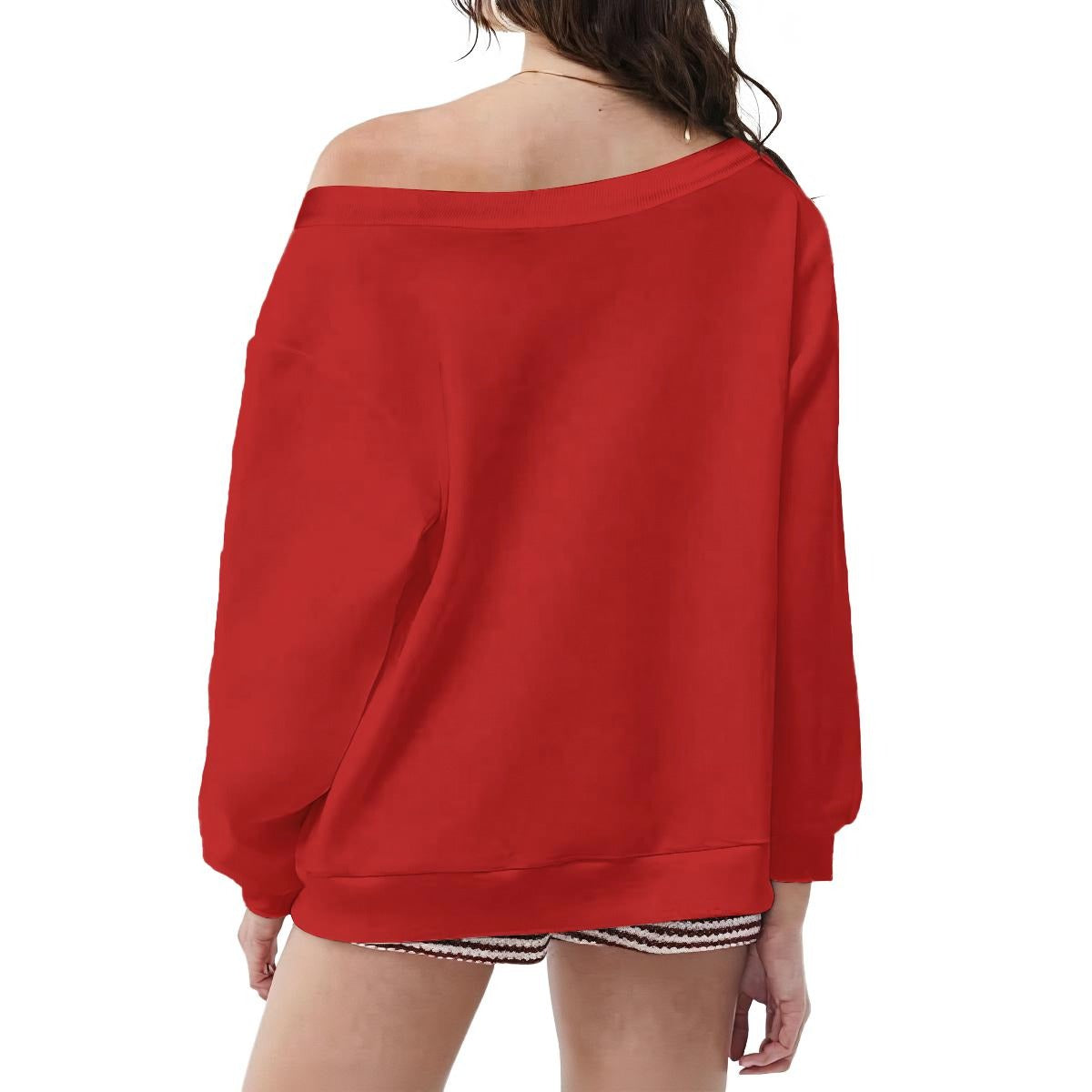 Love Music Women's Off-Shoulder Micro-Fleece Sweatshirt