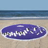 Purple Piano Keys Round Beach Blanket