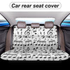 Music Scores White Car Rear Seat Cover