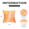 Treble Clef Orange Peach Skin Pillowcase (18"x18")